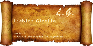 Liebich Gizella névjegykártya